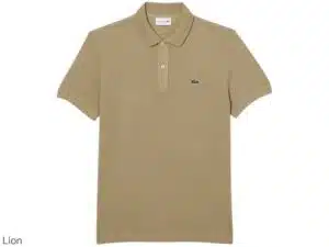Polo Lacoste 100% coton vert avec crocodile brodé - polo élégant et polyvalent
