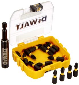 Kit embouts PZ2 Dewalt et porte-embouts pour visseuse – rangement compact et durabilité