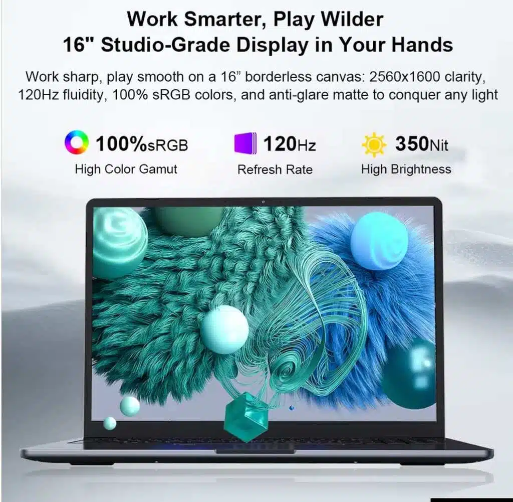 Ninkear A15 Pro 16'' laptop 2560x1600 120Hz Ryzen 5 5500U - TechDeals France