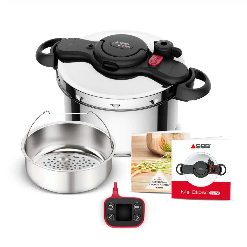 Cocotte-minute intelligente avec minuterie et nettoyage au lave-vaisselle facilitant la cuisine rapide