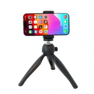 Trépied Wefix noir pour smartphone stabilisation prise de vue sans tremblements