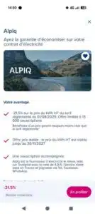 Offre tarif réglementé Alpiq France avec réduction de 21,5% sur le prix du kWh HT jusqu'en 2027