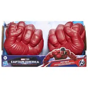 Poings en mousse Red Hulk – accessoire de déguisement Marvel pour enfants à partir de 5 ans, design fidèle au look du film Captain America: Brave New World