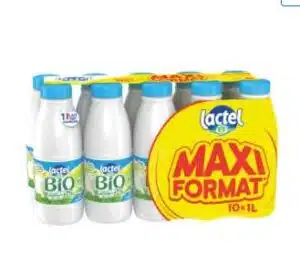 Lait Bio LACTEL UHT Pack 10 bouteilles – offre Carrefour Drive Toul