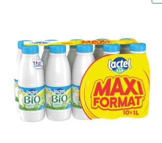 Lait Bio LACTEL UHT Pack 10 bouteilles – offre Carrefour Drive Toul