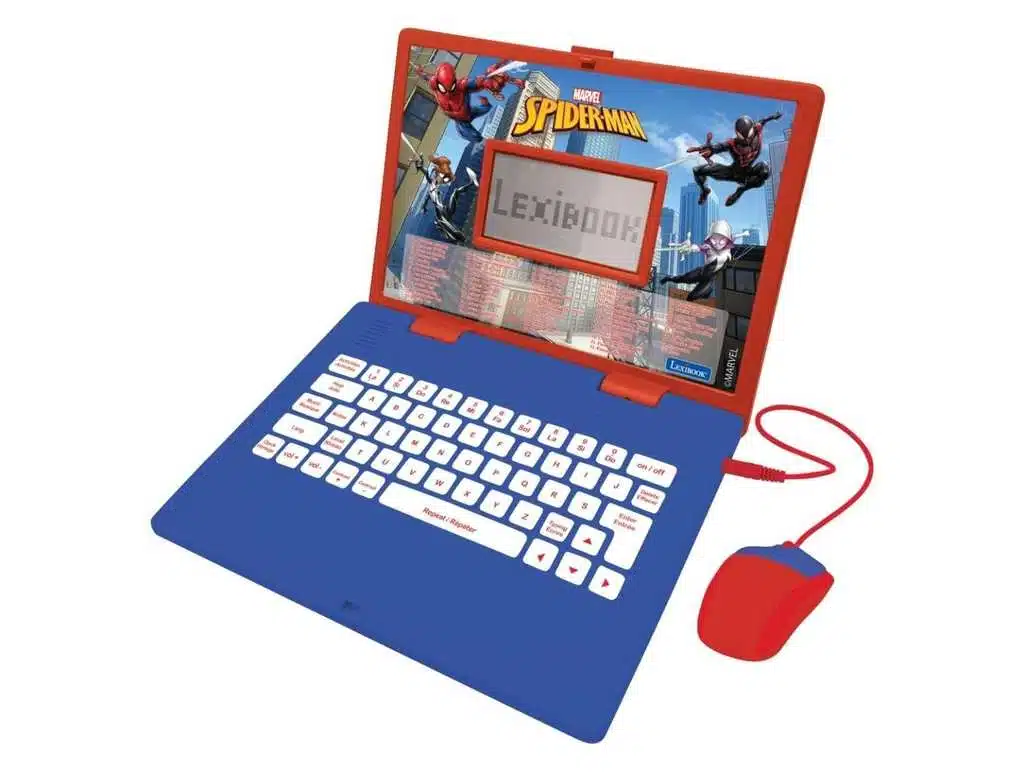 Ordinateur portable educatif bilingue Lexibook Spider-Man avec clavier et souris