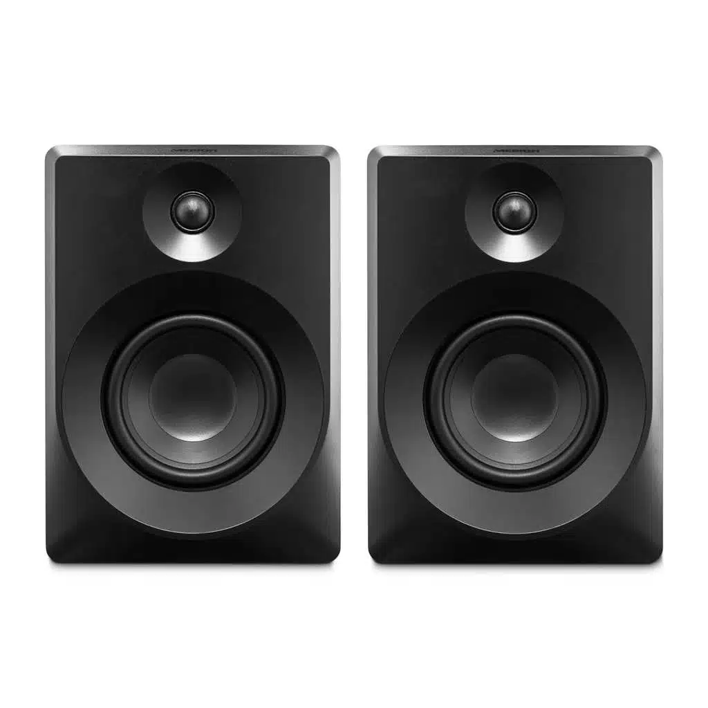 Enceintes d'étagère Medion P61925 2 voies avec Bluetooth 5.0 et design bois laminé