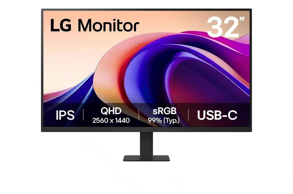 Moniteur LG 32 pouces QHD IPS 2560x1440, 100 Hz, DCI-P3 ~99%, USB-C