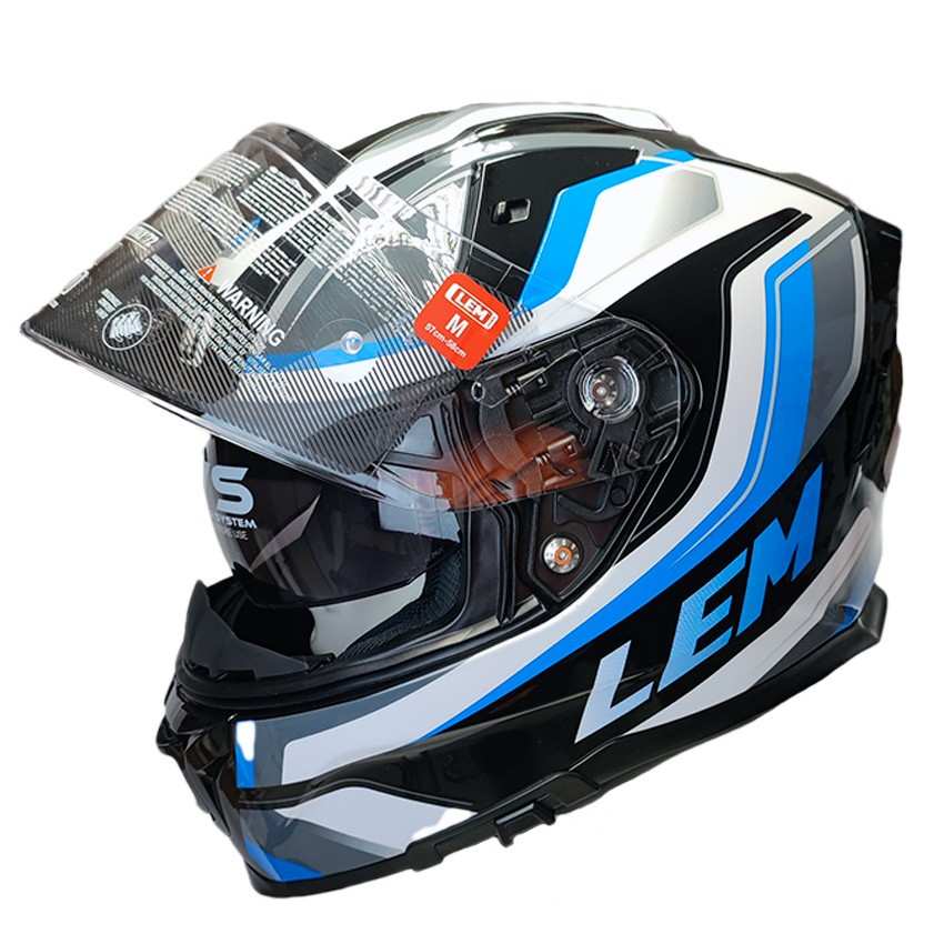 Casque Lem Vzn Graphic bleu/noir ou rouge/noir