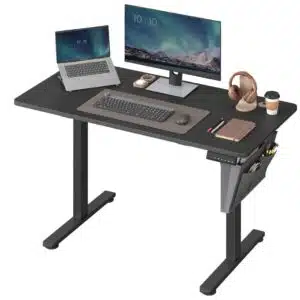 Bureau électrique Songmics 120x60 cm en France, réglage en hauteur, cadre en acier et gestion des câbles