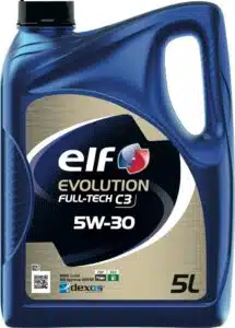Huile moteur ELF Evolution Full-Tech C3 5W-30 5L – 100% synthétique, compatible ACEA C3 et Dexos 2