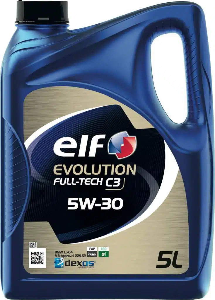 Huile moteur ELF Evolution Full-Tech C3 5W-30 5L – 100% synthétique, compatible ACEA C3 et Dexos 2