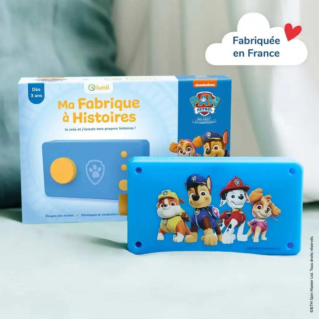 Fabrique à Histoires Lunii Pat' Patrouille Bleu – boîte audio interactive sans écran pour enfants dès 3 ans