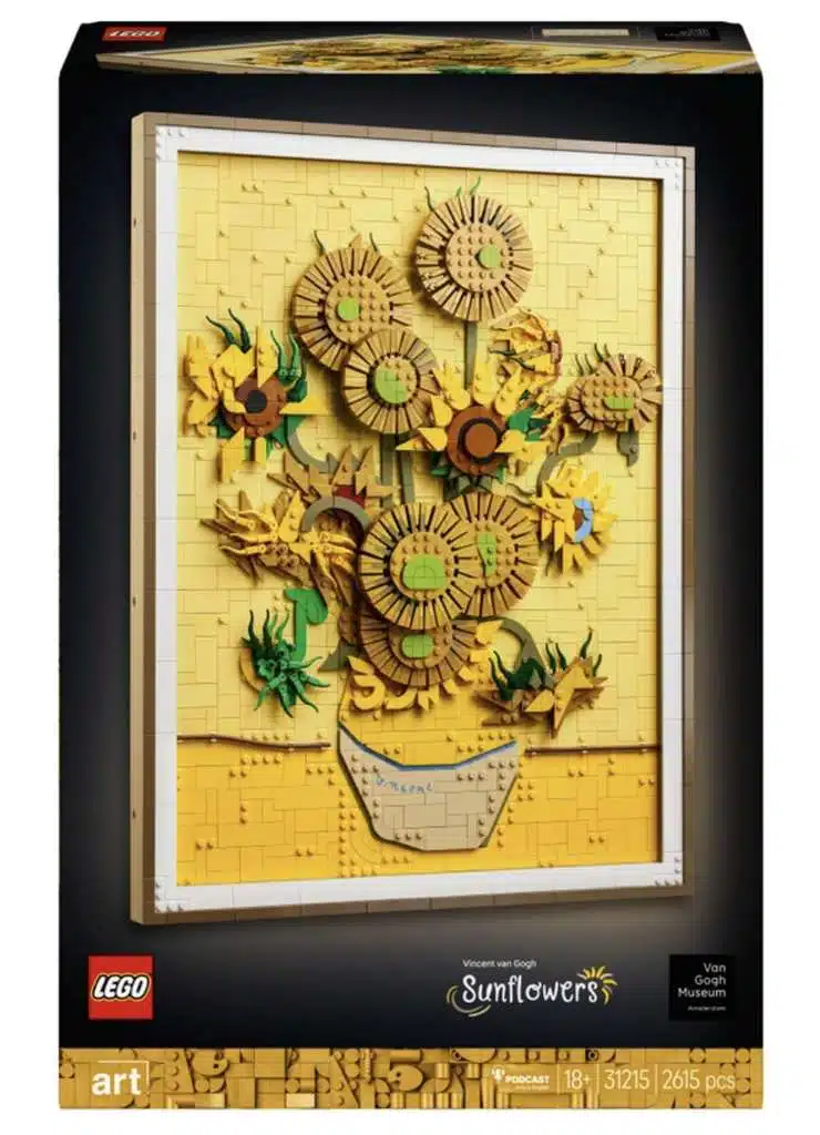 Visuel du LEGO Art 31215 Van Gogh Les Tournesols: 2 615 pièces, 16 tournesols mobiles, cadre amovible