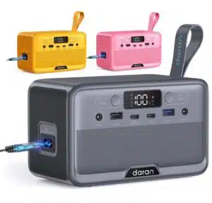 DaranEner R100 station d'alimentation portable avec sortie CA 100W et batterie LiFePO4 89.6Wh