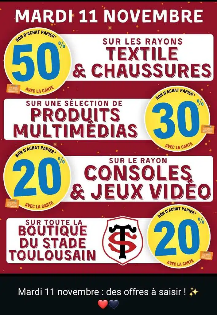 Promotion 20% sur consoles et jeux vidéo Leclerc Rouffiac avec bon d'achat sur carte Leclerc