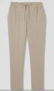 Pantalon jogpant écru Promod - coupe carotte et détails