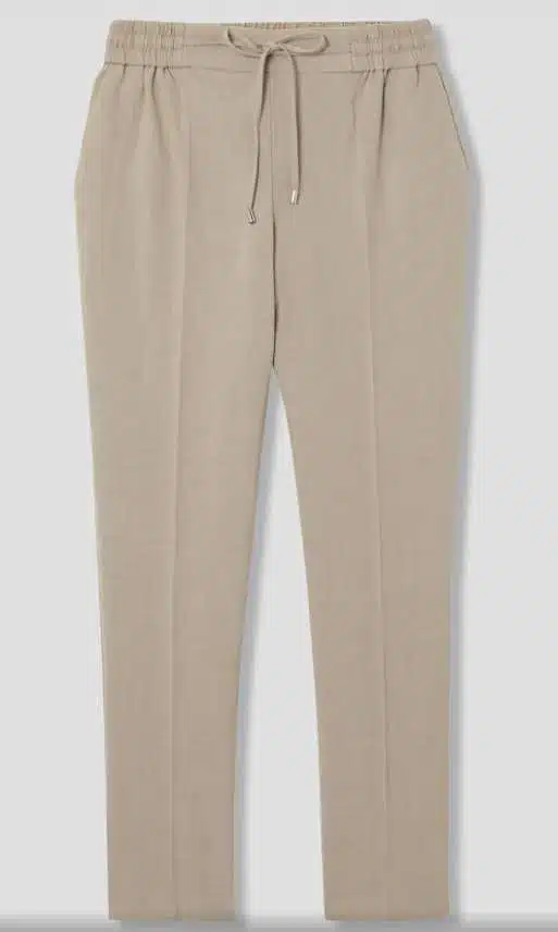 Pantalon jogpant écru Promod - coupe carotte et détails