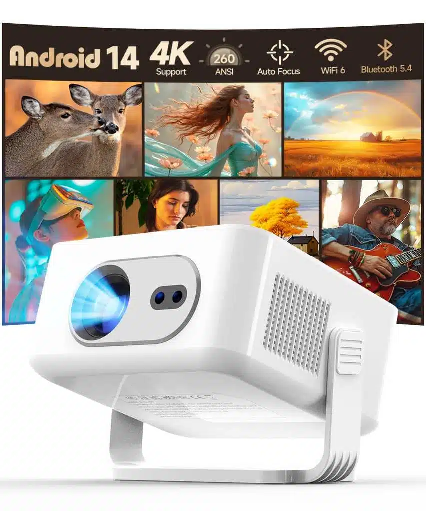 Magcubic Mini Projecteur Android 14 - projection native 1080p, autofocus et correction de trapèze