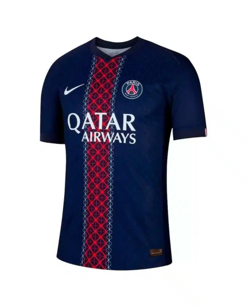 Maillot PSG Domicile 2025/26 édition officielle, maillot de football PSG, design authentique et badge officiel