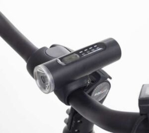 Éclairage USB avant Wayscral 200 lumens pour vélo et trottinette avec fixation guidon et indicateur de batterie