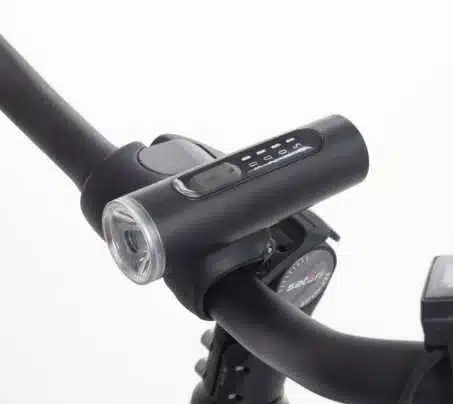 Éclairage USB avant Wayscral 200 lumens pour vélo et trottinette avec fixation guidon et indicateur de batterie