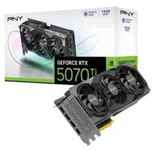 Carte graphique PNY RTX 5070 Ti 16 Go – DLSS 4, RT en temps réel, 8K/4K et refroidissement triple ventilateur