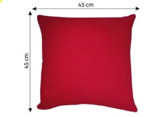 Coussin Sunny Inspire rouge 45x45 cm, coton 100 %, OEKO-TEX Standard 100, lavable en machine