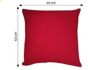 Coussin Sunny Inspire rouge 45x45 cm, coton 100 %, OEKO-TEX Standard 100, lavable en machine