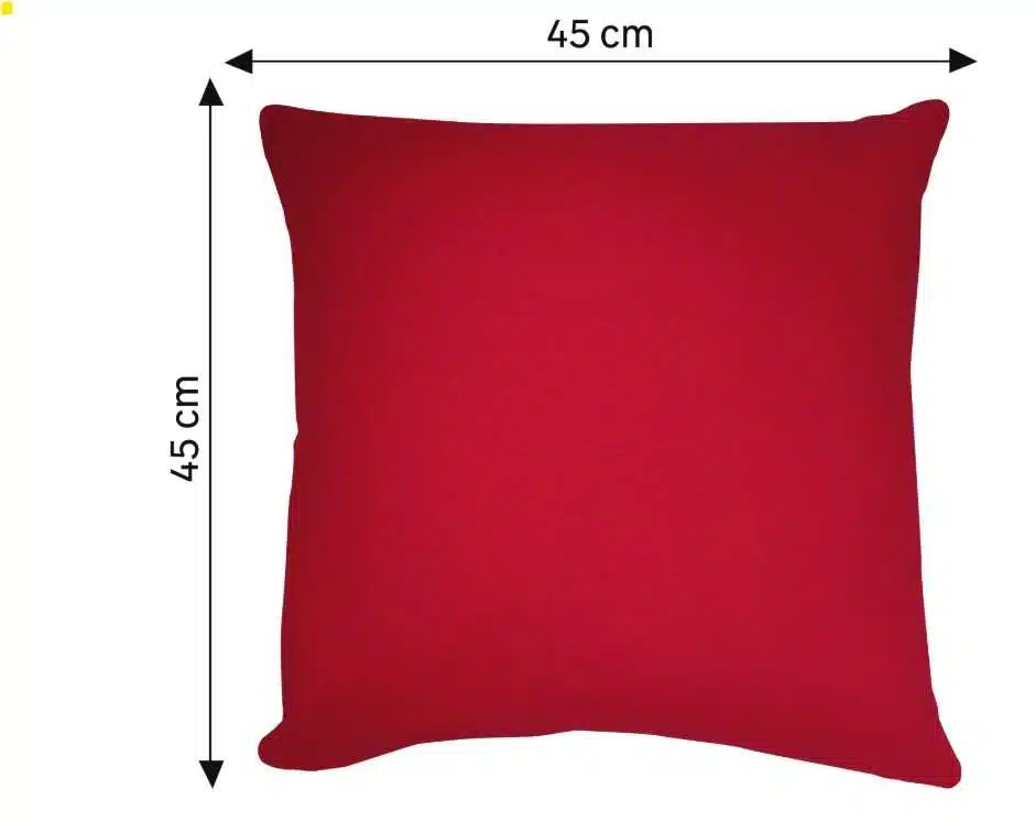 Coussin Sunny Inspire rouge 45x45 cm, coton 100 %, OEKO-TEX Standard 100, lavable en machine