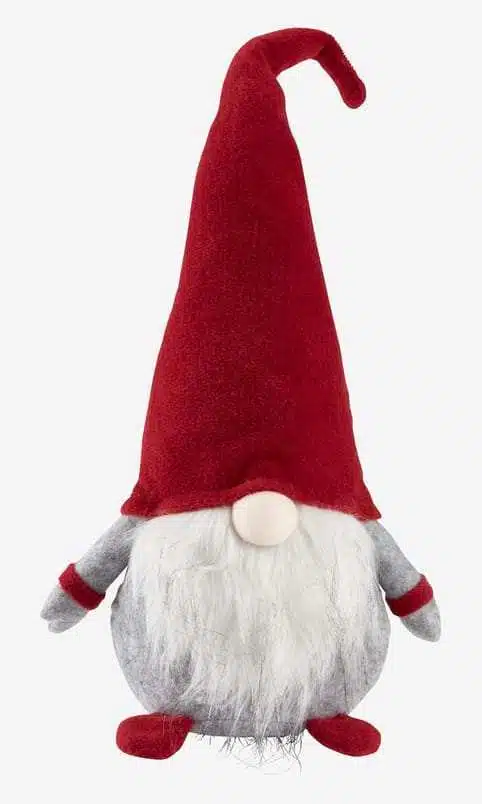 Lutin Hermod de Noël rouge et gris, Ø15 cm x 53 cm, décoration intérieure JYSK