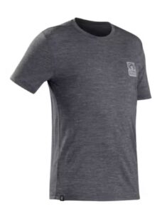 T-shirt mérinos Travel 100 gris carbone XL - disponible chez Decathlon à Paris et magasins proches