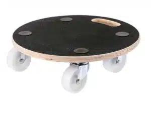 Chariot de manutention en bois avec surface antidérapante et 4 roulettes - garantie 3 ans