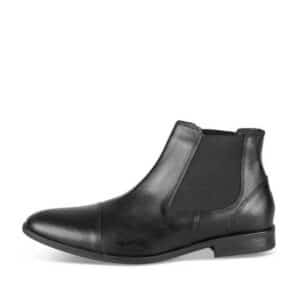 Bottines en cuir noir à enfiler Chaussea - style élégant et pratique