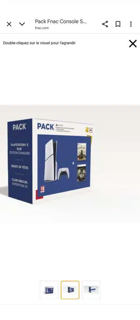 PS5 1To Disc bundle avec Claire Obscure expédition 33 et Ghost of Yotei chez Fnac