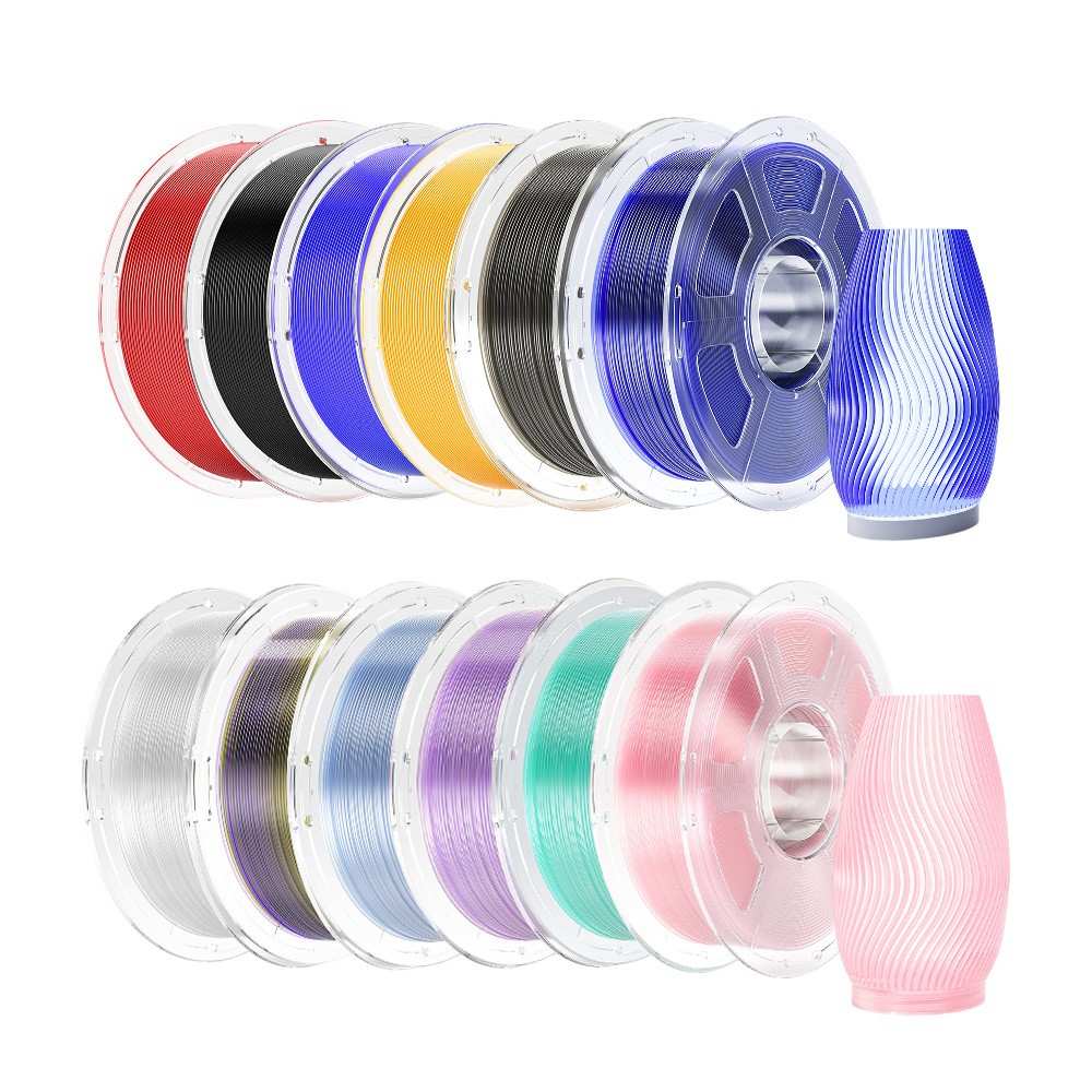 12 bobines PETG Mecpow 1,75 mm, 12 coloris variés