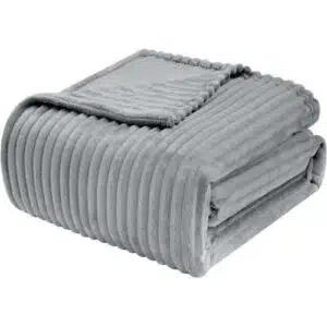 Plaid flanelle gris 150x200 WOLTU – canapé, lit et décoration d'intérieur