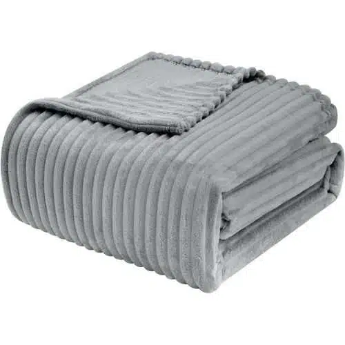 Plaid flanelle gris 150x200 WOLTU – canapé, lit et décoration d'intérieur