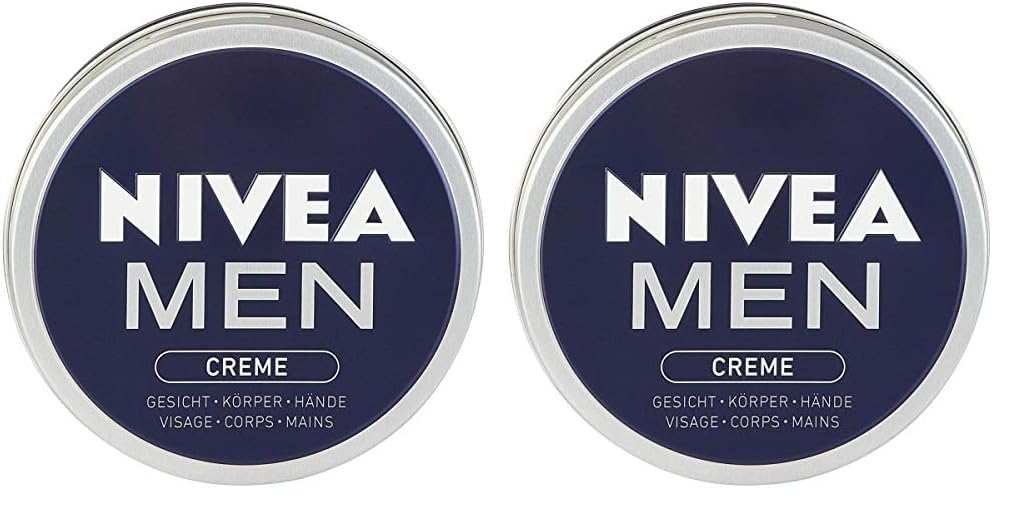 Crème hydratante multi-usage NIVEA MEN pour visage corps et mains, lot de 2 x 150ml