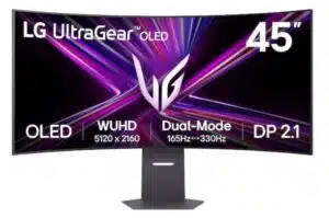 LG UltraGear OLED 45GX950A-B écran incurvé 45 pouces, OLED 5K2K, 165 Hz, 0,03 ms GtG, haut-parleurs 2x10 W