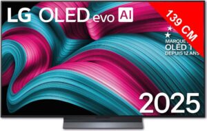 LG OLED55C54 55'' TV deal France - noir profond et OLED 4K