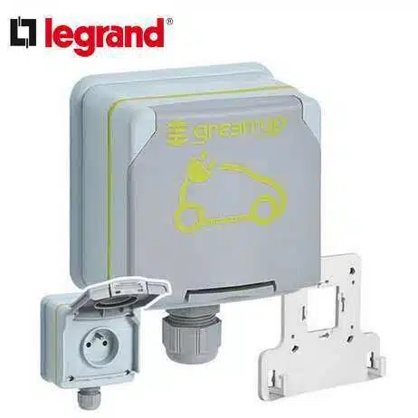 Legrand Green'Up 2P+T prise étanche extérieure gris 3,7 kW