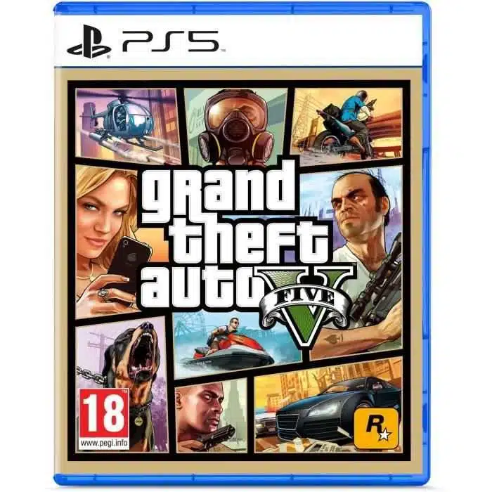 GTA V PS5 sur PlayStation - graphismes époustouflants et chargement ultra rapide