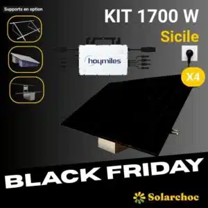 Kit solaire Solarchoc 1700W avec 4 panneaux LONGi 425W et micro-onduleur HM1500