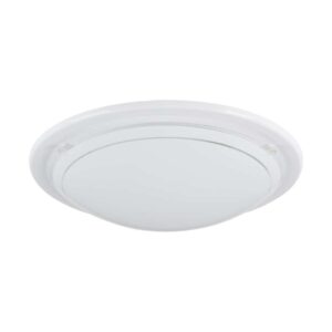 Lampe de plafond Eglo Planet 1 29 cm abat-jour blanc diffuse une lumière chaude et homogène