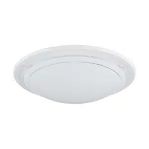 Lampe de plafond Eglo Planet 1 29 cm abat-jour blanc diffuse une lumière chaude et homogène