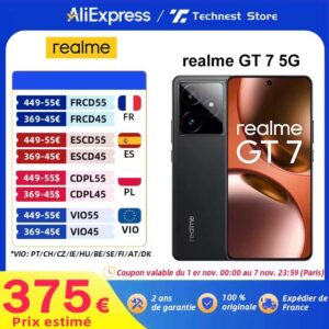 Realme GT 7 5G smartphone – écran AMOLED 6,78 pouces 120 Hz, batterie 7000 mAh et recharge rapide 120W