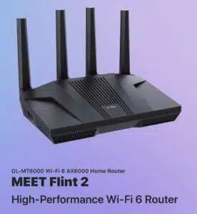 GL.iNet Flint 2 routeur Wi-Fi 6 avec 2 ports 2.5 GbE et VPN