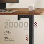 bureau électrique réglable ergonomique avec mémoire de hauteur