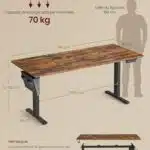 bureau électrique réglable ergonomique avec mémoire de hauteur